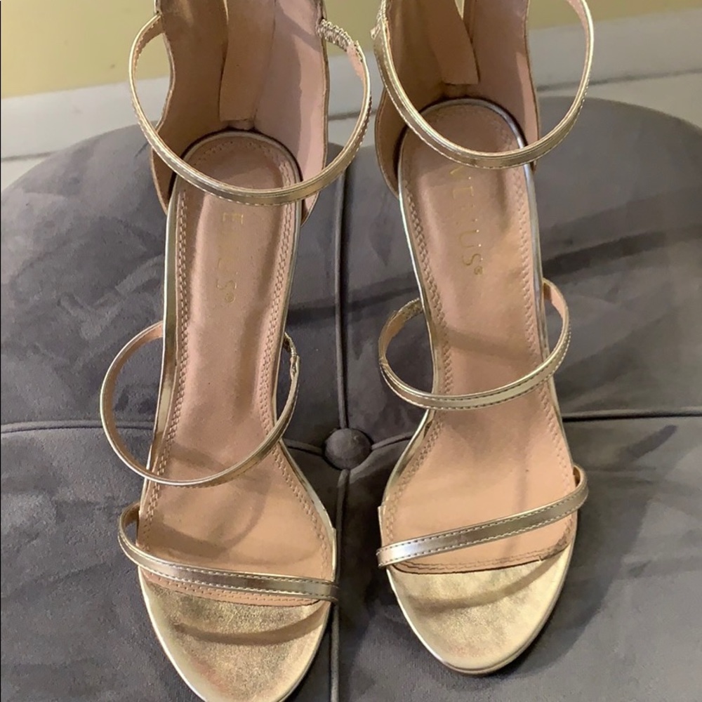 Brand new gold strapped high heels !